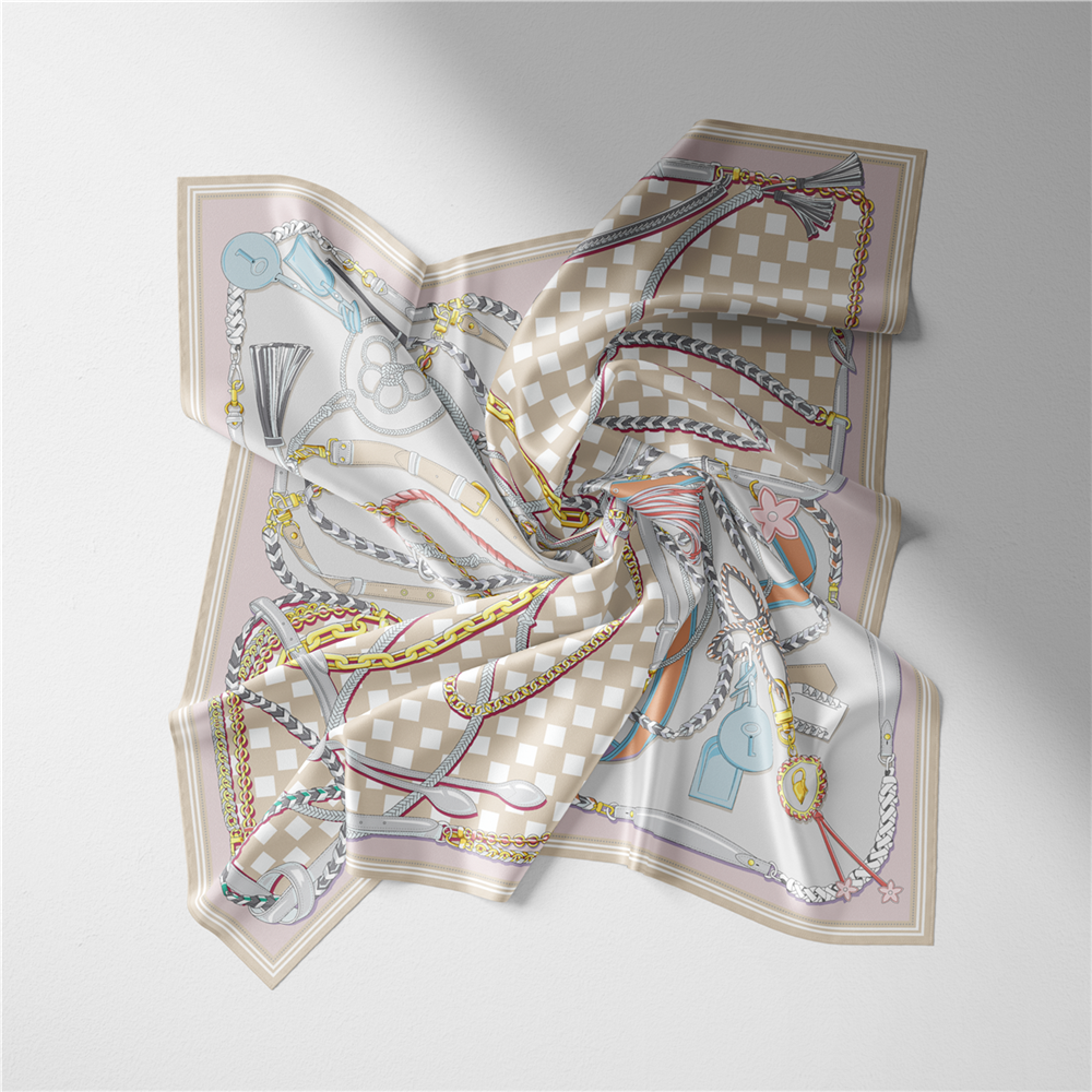 Twill Silk Scarf Woman Digital - Silk Tie Woven のレビューと価格