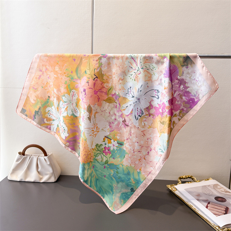 70*70cm Square Silk Scarf for  - Silk Tie Woven のレビューと価格