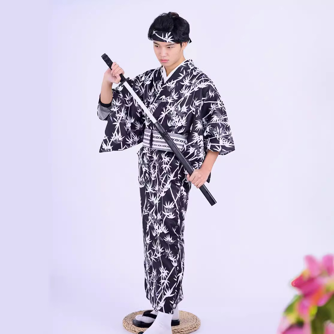 Men's Japanese Bamboo-Pattern  - Traditional Japanese Men'S Formal Wear のレビューと価格