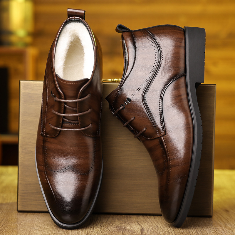 Men's Winter Leather Shoes Vel - Men'S Formal Wear In Winter のレビューと価格