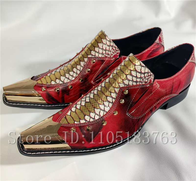 Baroque Style Red Snake Print  - Men'S Formal Style のレビューと価格