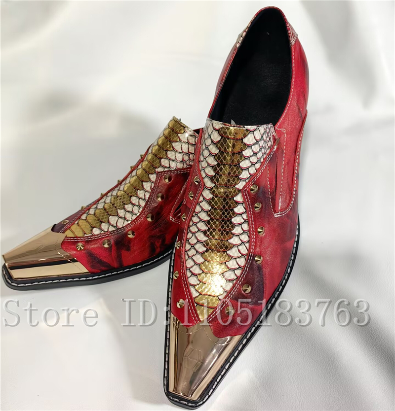 Baroque Style Red Snake Print  - Men'S Formal Style のレビューと価格
