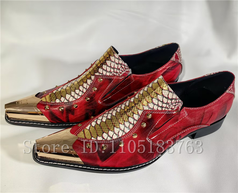 Baroque Style Red Snake Print  - Men'S Formal Style のレビューと価格