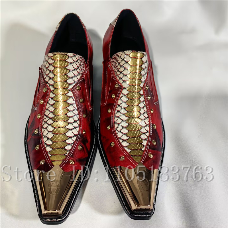 Baroque Style Red Snake Print  - Men'S Formal Style のレビューと価格