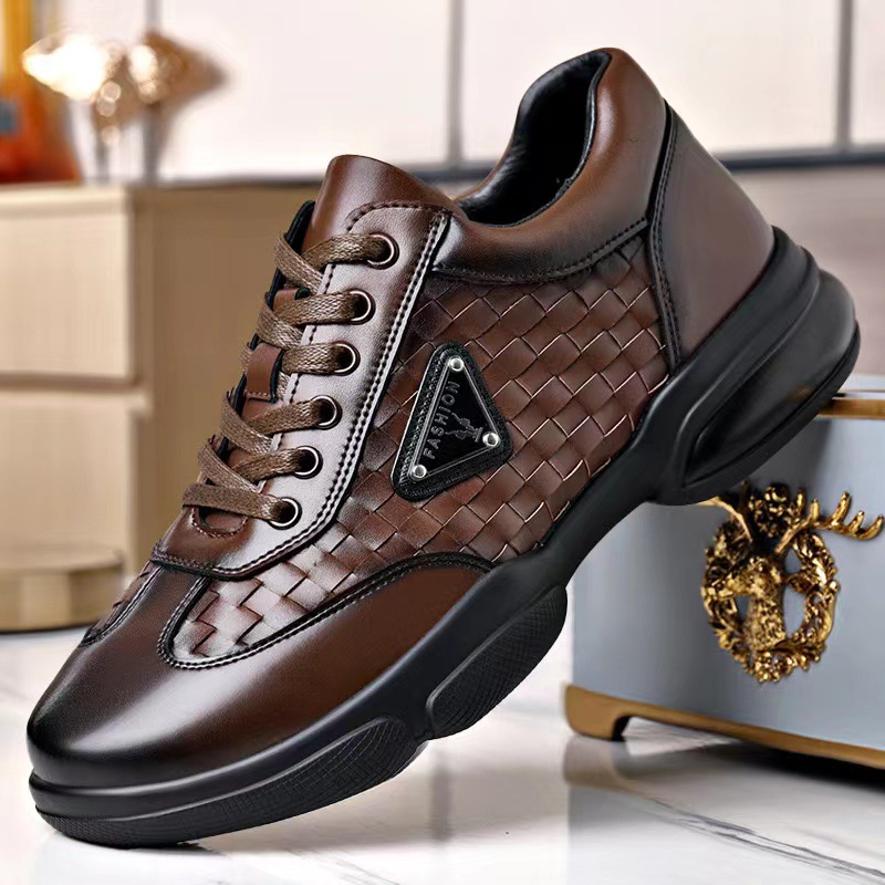 New Men Leather Shoes Platform - Men Formal Wear With Sneakers のレビューと価格